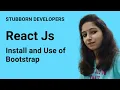 Install and use bootstrap 5 in React js Install bootstrap latest version via NPM in Hindi 2021