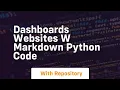 dashboards websites w markdown python code
