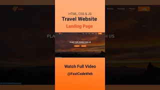 Travel Website Using HTML CSS Step by Step Tutorial Fast Code