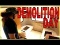 13 SCAMP TRAILER RESTORATION Custom Tiny Home Build Tearing out The Floor and Cabinets