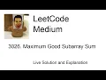 3026 Maximum Good Subarray Sum Leetcode Medium