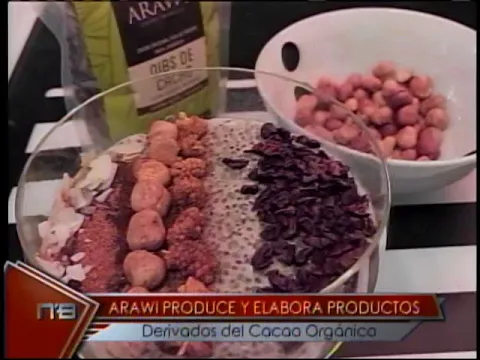 Arawi produce y elabora productos derivados del cacao orgánico