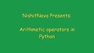 Arithmetic Operators in Python Python For Beginners Episode 3