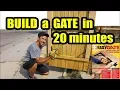 D I Y wooden Gate in 20 minutes with Homax Easy Gate Kit