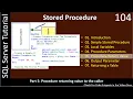 Stored Procedure Part 5 - Procedure with Return Value SSMS TSQL Tutorial