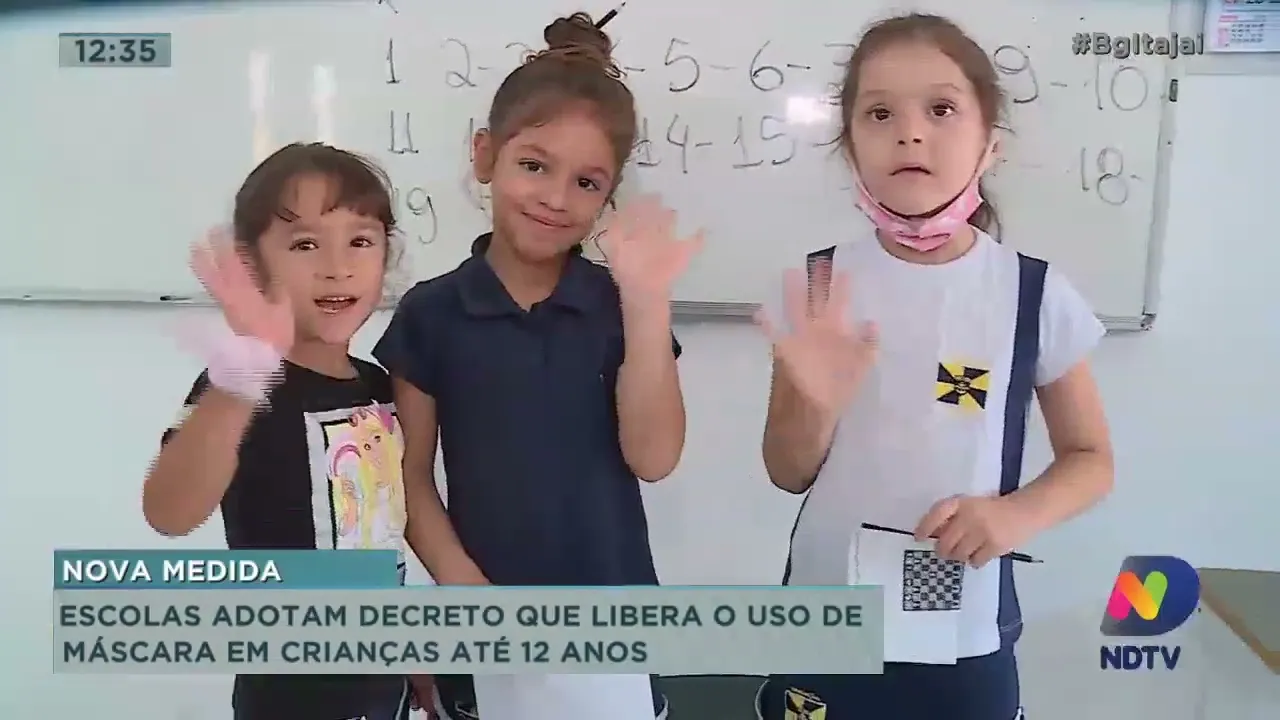 Escolas adotam decreto que libera o uso de máscara em crianças até 12 anos