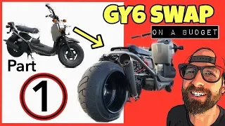 Honda Ruckus GY6 swap COMPLETE ALL IN ONE KIT Part 1