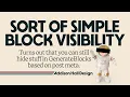 Yes you can still hide elements in GenerateBlocks based on post meta