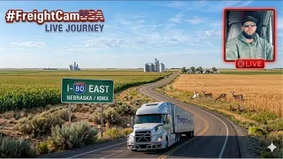LIVE NOW I-80 EAST Nebraska Iowa Trucker POV IRL Real Road Life