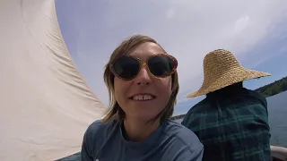 Leeboard Sprit Rigged Sailing Reflection