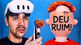 CORTEI O CABELO DE TODO MUNDO NO VR! 😂