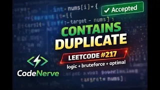 Contains Duplicate LeetCode - Best HashMap Solution coding interview preparation