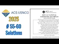 Questions 55-60 USNCO 2025 Local Exam Solutions