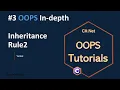 Part 3 Inheritance Rule 2 OOPS Tutorial in-depth Object Oriented Principles C Net