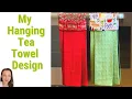 Modern Hanging Tea Towel Tutorial with Front Band - No Buttons Snaps or Velcro Simple DIY Gift