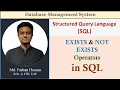 Lec 73 EXISTS NOT EXISTS Operators SQL DBMS Bangla Tutorial