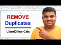How to Remove Duplicates in LibreOffice