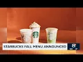 Starbucks announces fall menu