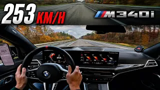BMW M340i LCI II - TOP SPEED on AUTOBAHN
