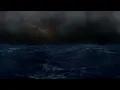⚡️ Thunderstorm And Rain Sounds Over a Rough Ocean with Big High Waves and Real Lightning Strikes.