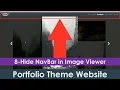 Hide Navigation Bar When Modal Image Viewer is Active Create Portfolio Theme Website