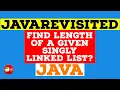 Solved - How to Find Length Of A Given Singly Linked List Example Tutorial Code Below
