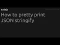 How to pretty print JSON stringify
