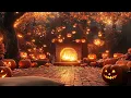 Cozy Halloween Vibes Jazz Rain Pumpkin Carving to Set the Perfect Autumn Mood for Relaxation