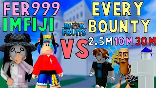 Fer999 and Fiji Vs EVERY bounty in Blox Fruits