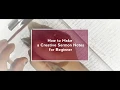 How to Make a Creative Sermon Notes for Beginners