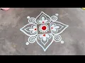 Beautiful round alpona design for beginners Latest alpona design for kali puja Simple alpona art