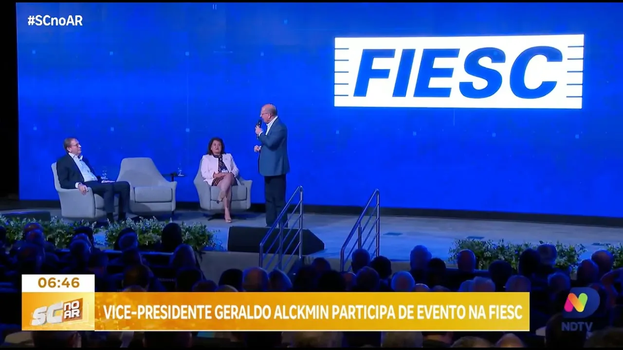 Vice-presidente do Brasil, Geraldo Alckmin, participa de evento na Fiesc