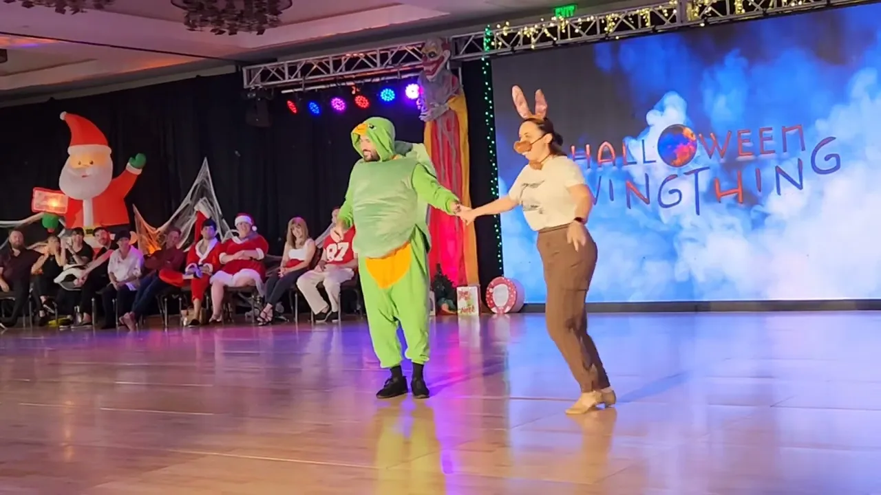 Ben Morris & Tara Trafzer - 2nd place Scary Strictly Finals Halloween Swingthing 2023