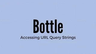 Accessing URL Query Strings in Bottle