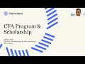 Information Session-CFA Program Scholarships