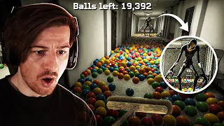 A horror game where I have to clean up all the balls before the lights go off or else..
