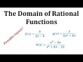 Ex The Domain of Rational Functions