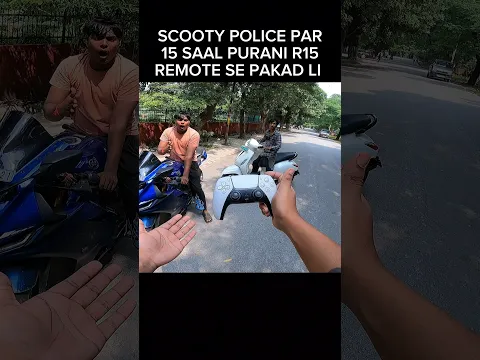 Scooty Police Par 15 Saal purani R15 Remote se Pakad li #shorts #shortvideo #viral
