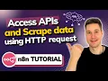 n8n tutorial Scrape any data and access any API with HTTP Request node
