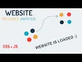 Website Preloader Animation using HTML CSS JavaScript