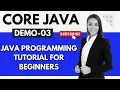 Core Java Demo 03 Data page Java Programming Java Tutorial for Beginners Harsha Trainings