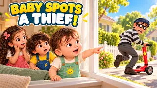 Baby Shahem Spots a Thief! 🛴🚓 | Alqawasmi Family