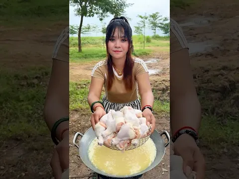 Cooking deep fried chicken yummy recipe