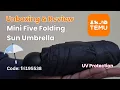 Mini Five Folding Sun Umbrella from TEMU Pocket Size UV Protection Capsule Umbrella Review