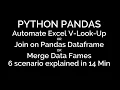 Python Pandas Merge Two Dataframes Automate Excel VLookup Join Dataframes V lookup Dataframes
