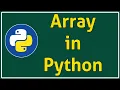 Python tutorial in Hindi Array in Python How to find the sum of elements of an array in Python