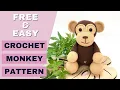 FREE crochet monkey pattern Crochet monkey tutorial How to crochet monkey Amigurumi tutorial