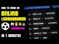 How to Add an Online Leaderboard to a Unity Game in 1 Minute with WebGL Mobile support