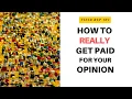 Get Paid for Your Opinion - Scam or Real