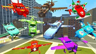 ALL CARS LIGHTNING MCQUEEN AND HIS FRIENDS BUT THEY ARE PLANES BIG CITY Garry's Mod